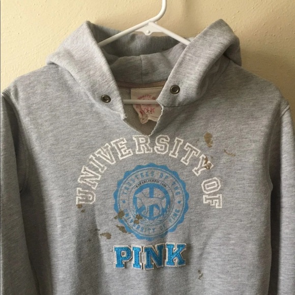 VS PINK XS slim long tunic style sweatshirt hoodie - Picture 2 of 6